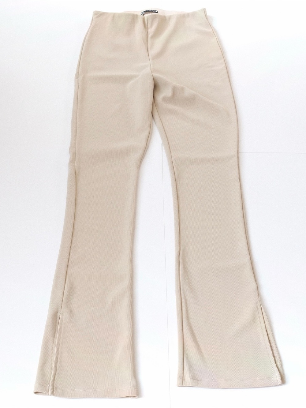 Zara Beige Flare Stretchy Pants - Size 28